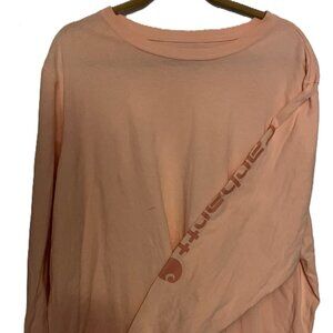 Carhartt Peach Loose Fit Long Sleeve Shirt Size 2X (20 - 22)
